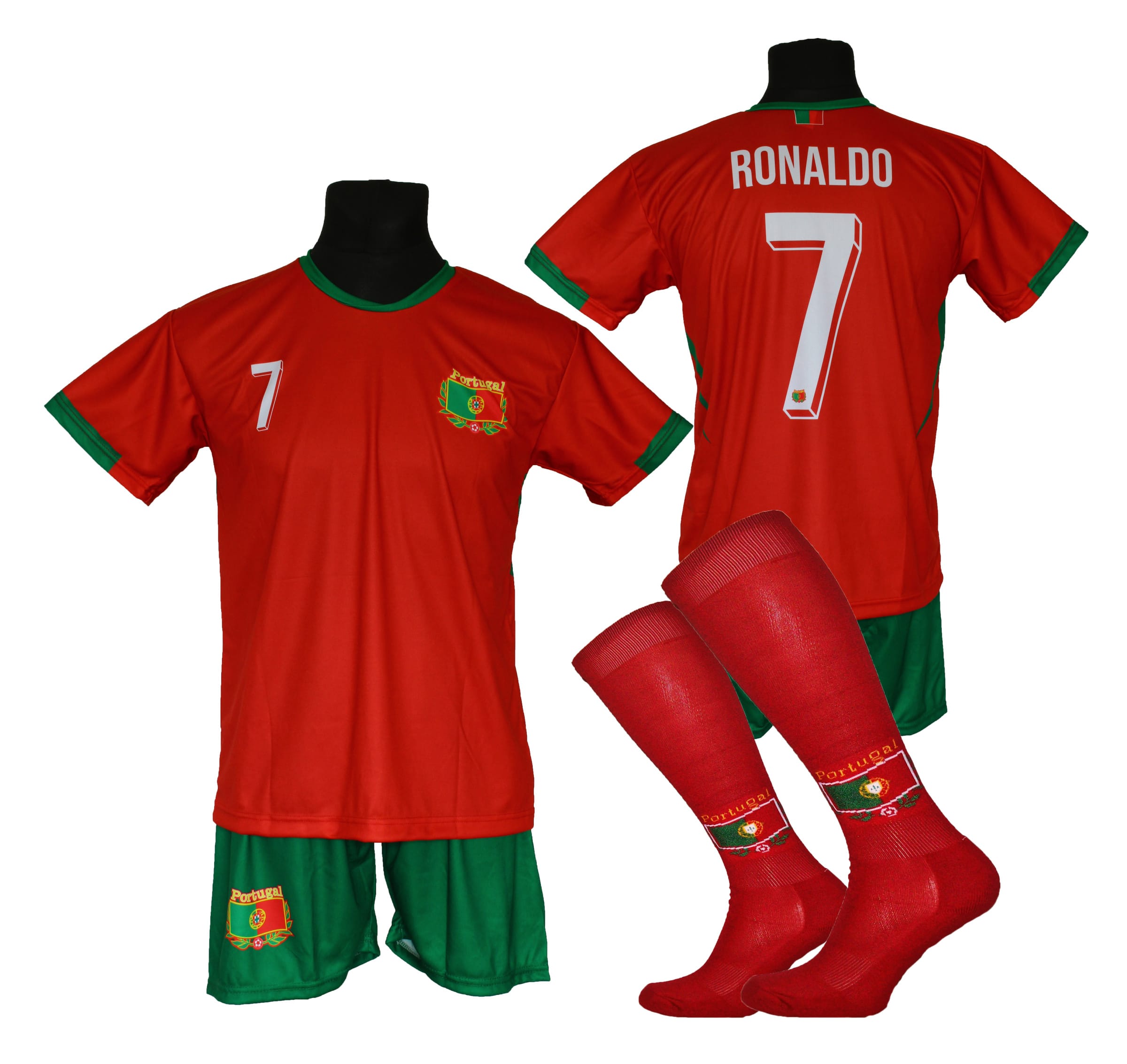 strój piłkarski dla dzieci Portugalia Ronaldo